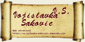 Vojislavka Saković vizit kartica